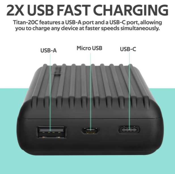 2X USB fast charging